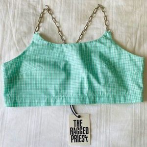 The Ragged Priest, Silver Chained Top. Size Small. Never worn, tags attached.